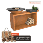 OFYR Island Corten 100 Céramique Gris Anthracite