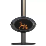 Poêle à bois BRIO sur pied - INVICTA